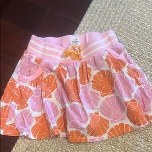 Boden Pink and Orange Seashell Skirt